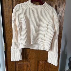 J. Crew Off-White Fisherman rib knit Sweater